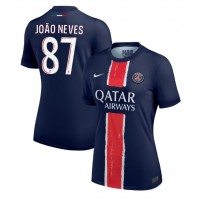 Paris Saint-Germain Joao Neves #87 Replica Home Shirt Ladies 2024-25 Short Sleeve